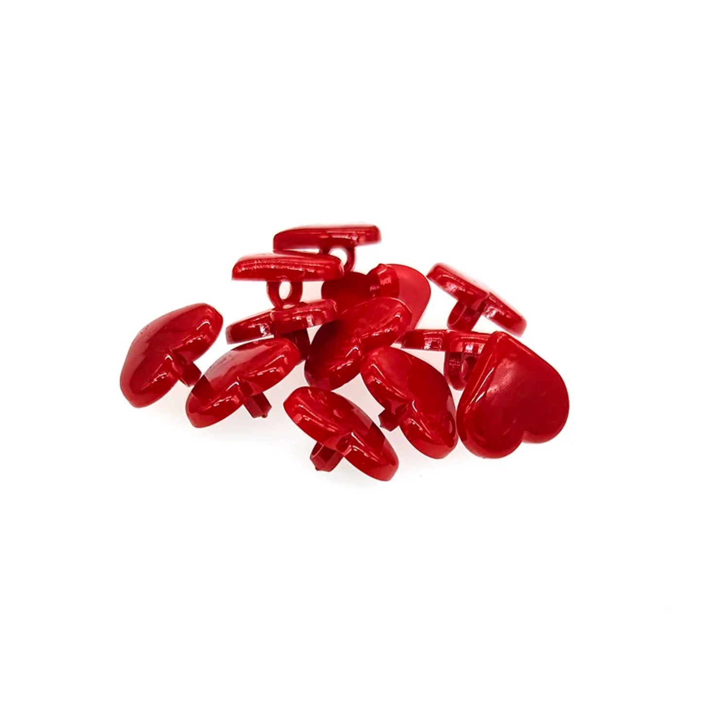 17mm Resin Buttons Scrapbook Heart Red Buttons for Clothing Sewing Supplies Sewing Accessories Buttons for Crafts