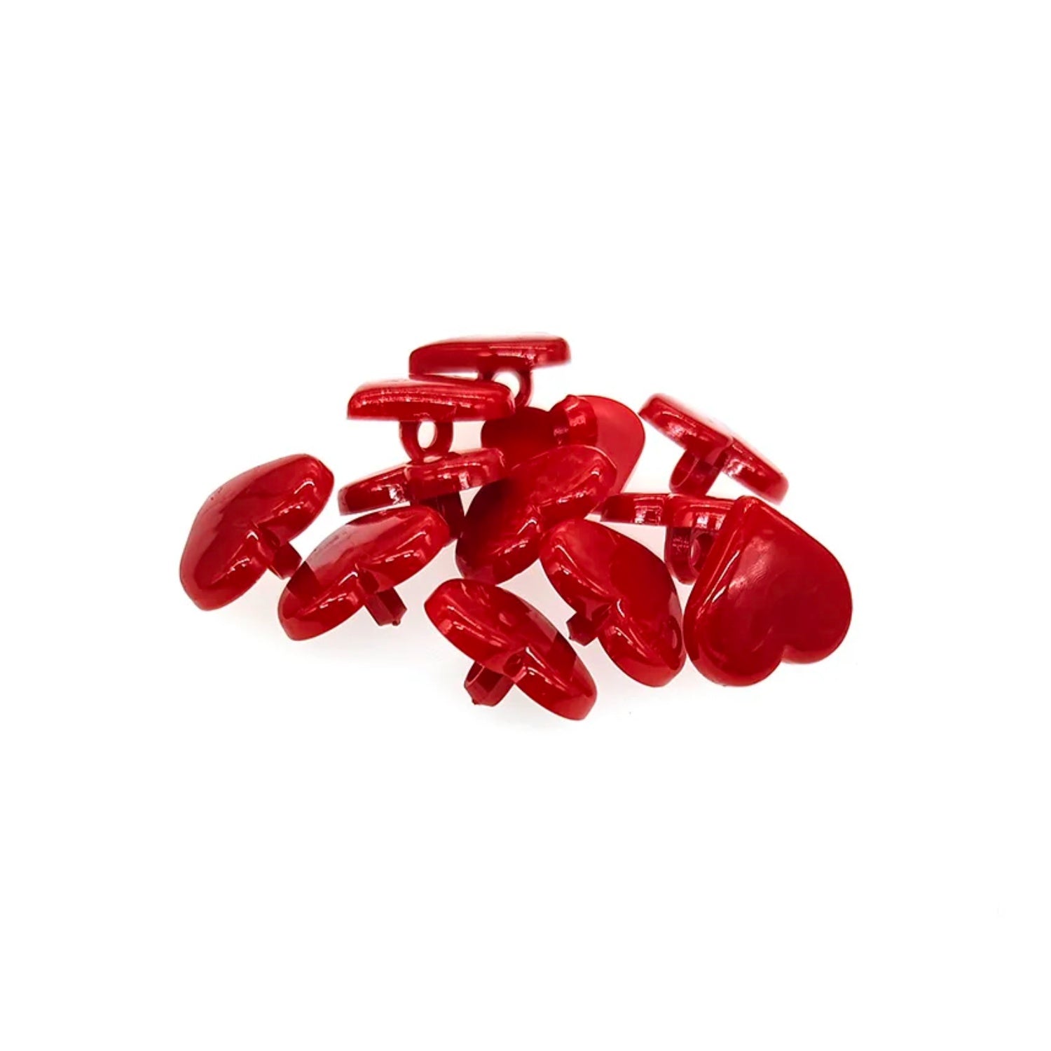 17mm Resin Buttons Scrapbook Heart Red Buttons for Clothing Sewing Supplies Sewing Accessories Buttons for Crafts