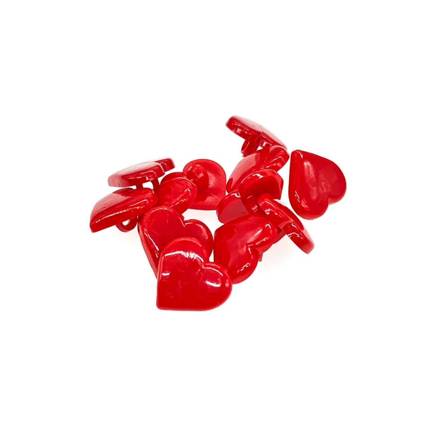 17mm Resin Buttons Scrapbook Heart Red Buttons for Clothing Sewing Supplies Sewing Accessories Buttons for Crafts