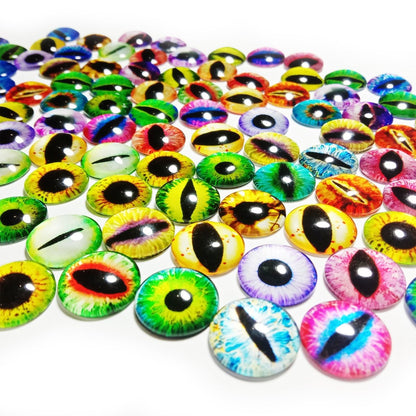 18mm 20mm 25mm 30mm Glass Eyes Dragon Lizard Frog Eyeballs As Pictured - 18mm 100pcs - - Asia Sell