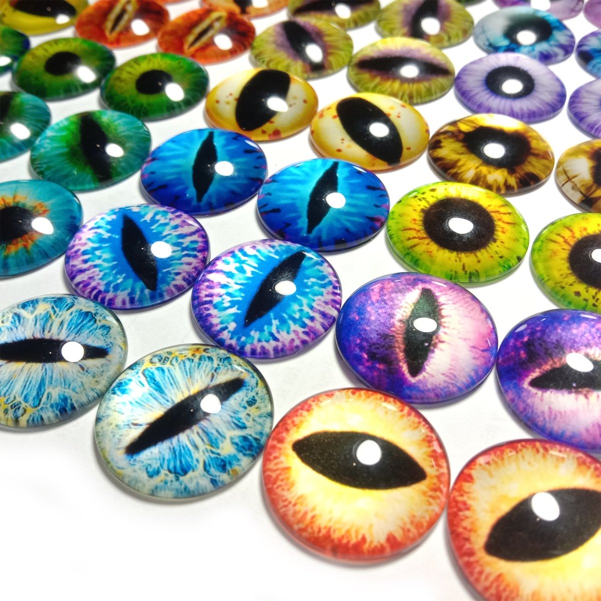 18mm 20mm 25mm 30mm Glass Eyes Dragon Lizard Frog Eyeballs As Pictured - 20mm 48pcs - - Asia Sell