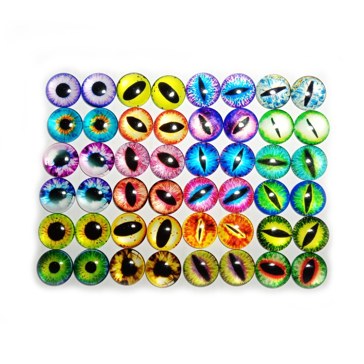 18mm 20mm 25mm 30mm Glass Eyes Dragon Lizard Frog Eyeballs As Pictured - 20mm 48pcs - - Asia Sell