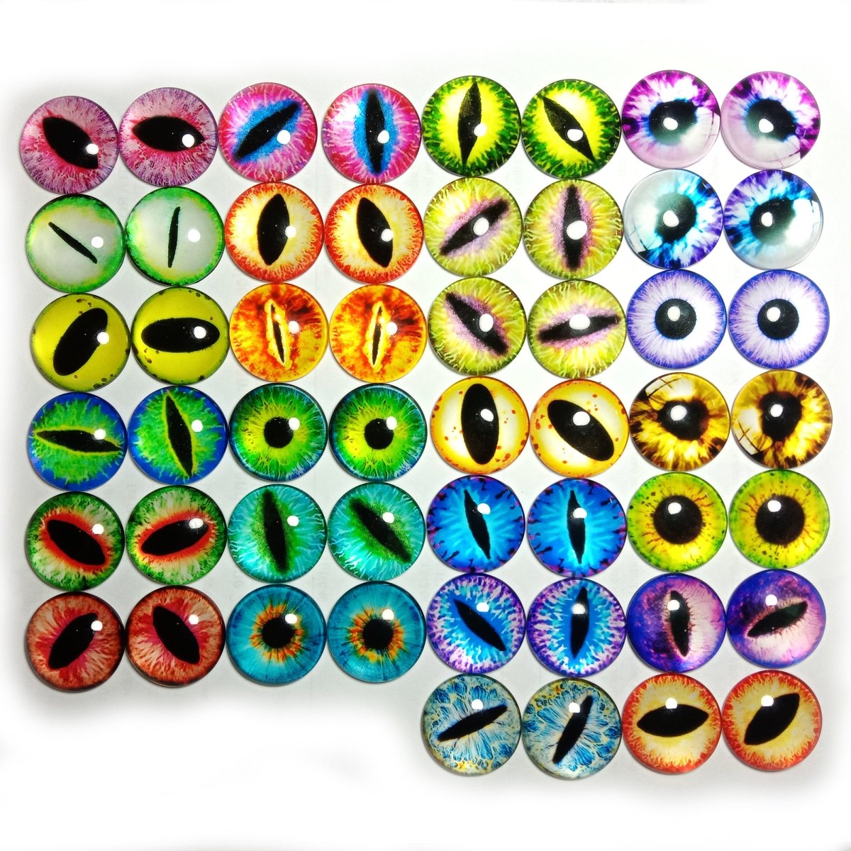 18mm 20mm 25mm 30mm Glass Eyes Dragon Lizard Frog Eyeballs As Pictured - 25mm 50pcs - - Asia Sell