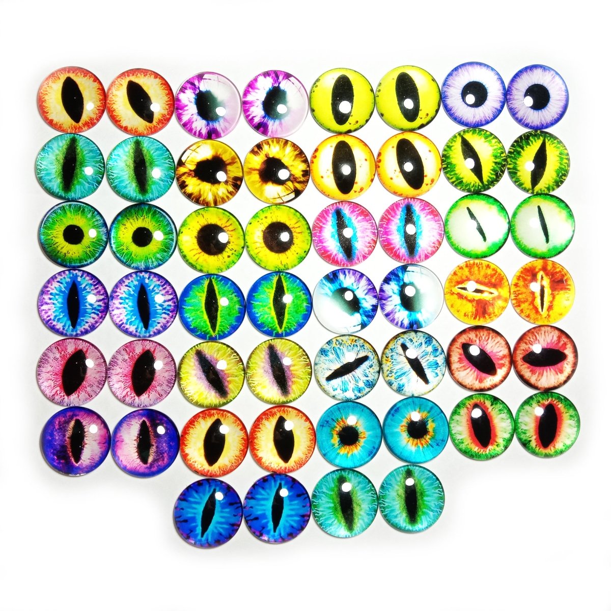 18mm 20mm 25mm 30mm Glass Eyes Dragon Lizard Frog Eyeballs As Pictured - 30mm 50pcs - Asia Sell