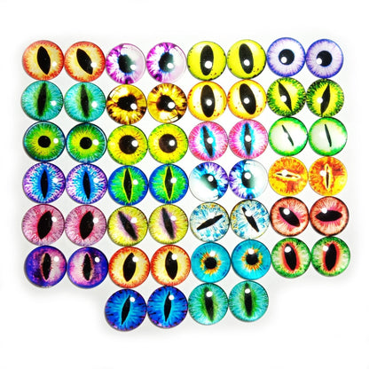 18mm 20mm 25mm 30mm Glass Eyes Dragon Lizard Frog Eyeballs As Pictured - 30mm 50pcs - - Asia Sell
