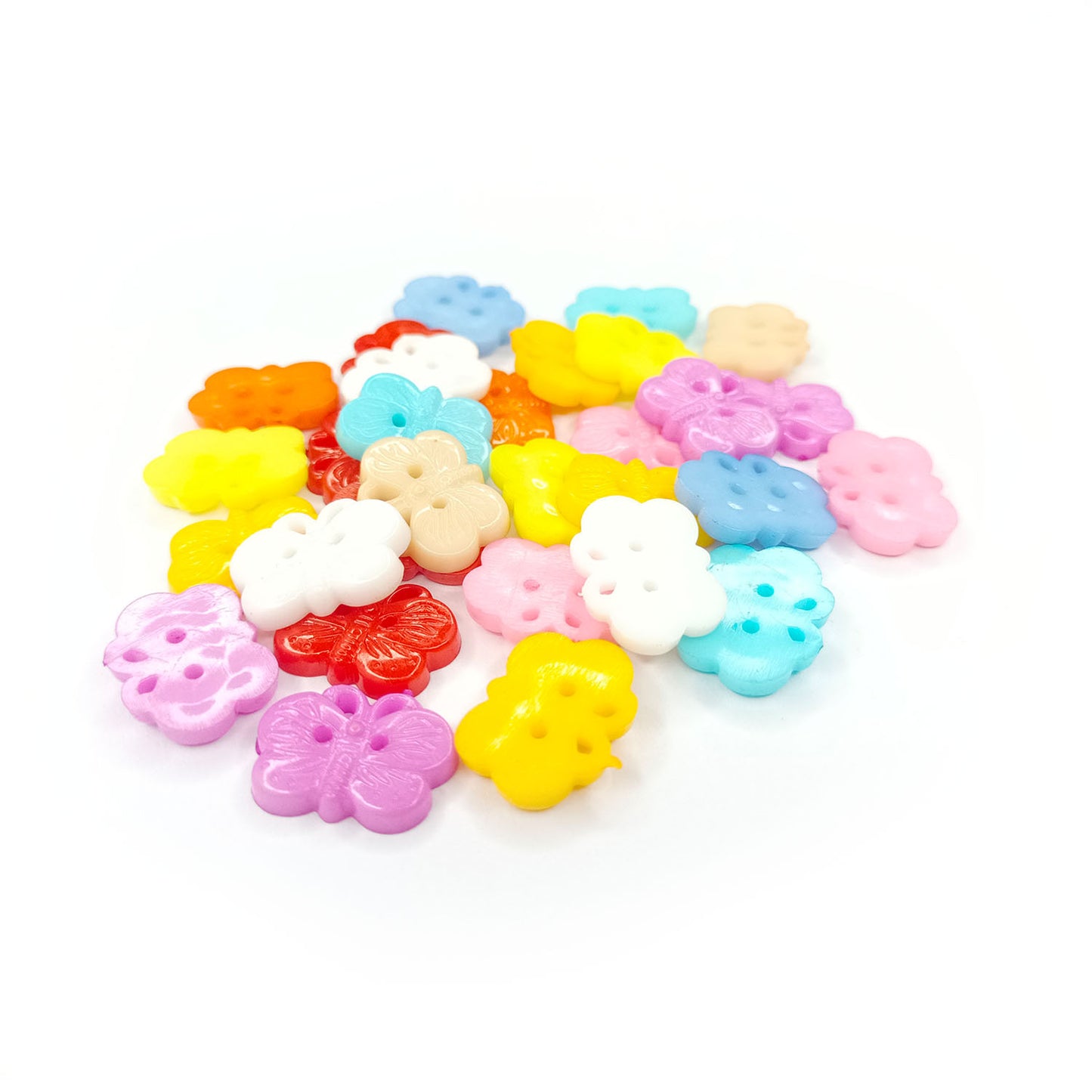 18x14mm Plastic Buttons Scrapbook Butterfly 2-Holes Sewing Crafts Sewing 50pcs