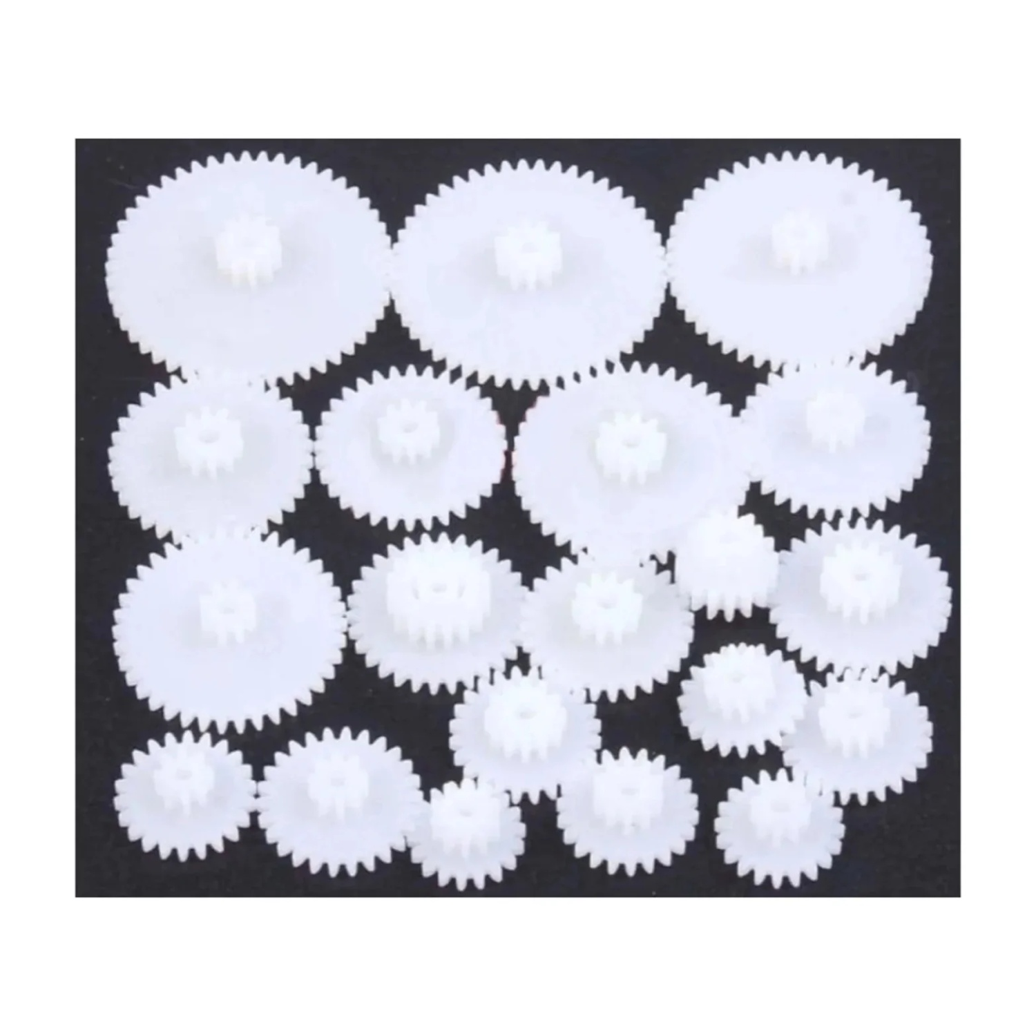 19 Sizes Double Layer Plastic Gears Robot DIY Reduction Gear Motor 16T-50T Teeth