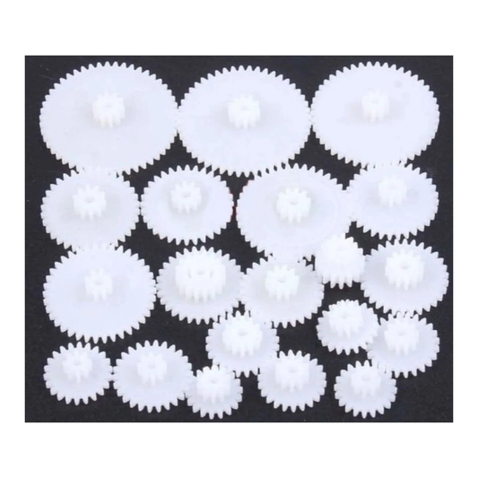 19 Sizes 16-50T Mini Plastic Gear Set Car Kits Motor Gearbox Reduction Model Drive Kit Motor