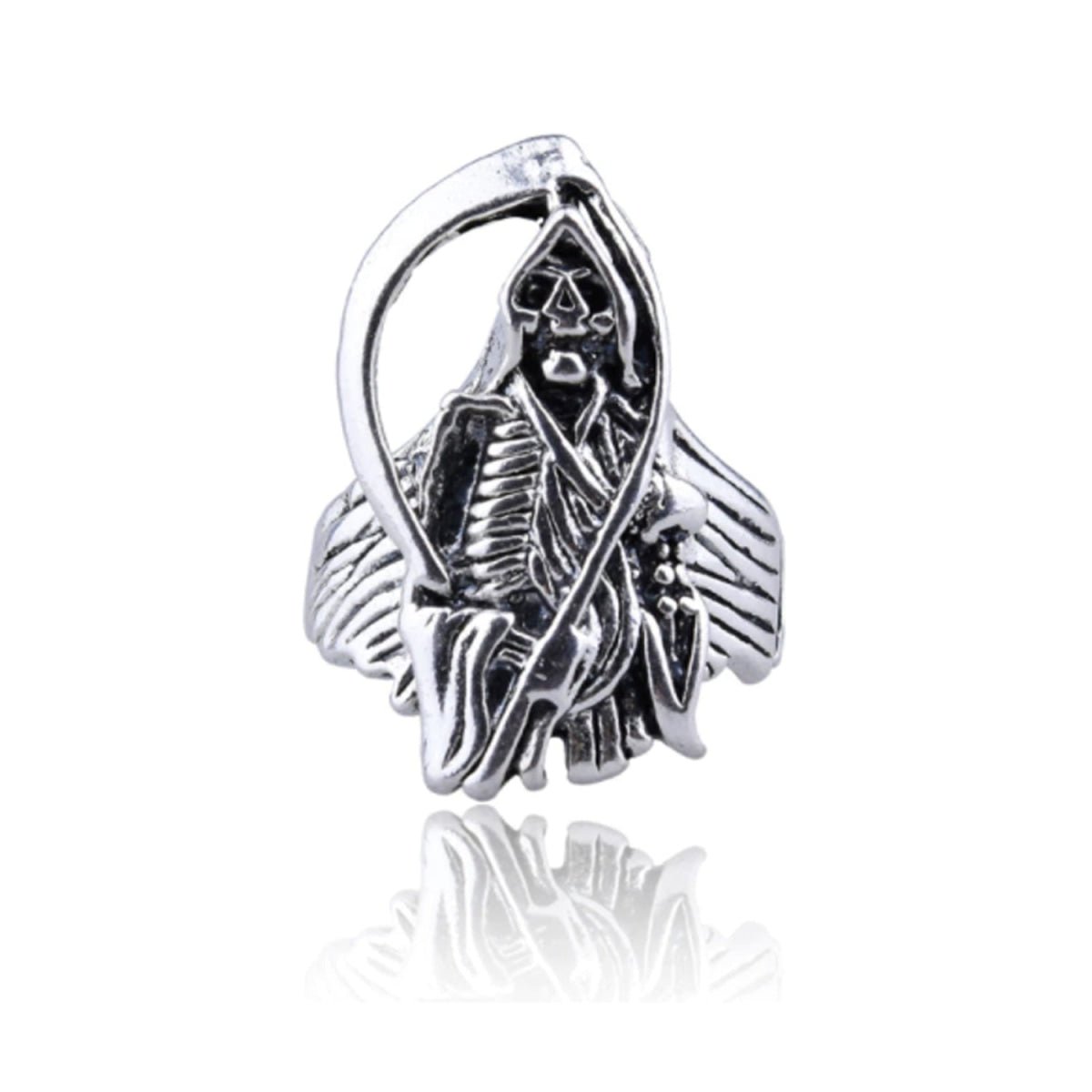 1pcs Grim Reaper Ring Alloy Size Silver Colour Jewellery Death Satan Devil Jewellery - - Asia Sell