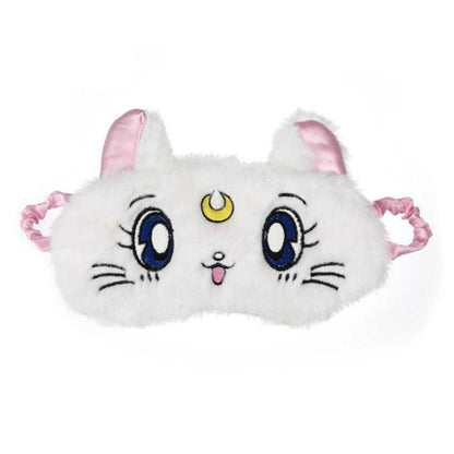 1pcs Soft Padded Animal Sleeping Mask Sleep Eye Cat Mask Eye Shade - White - - Asia Sell