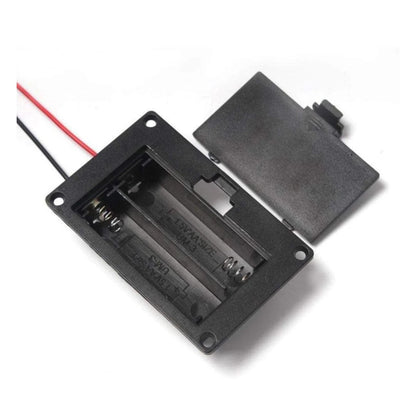 1x 2AA Panel Mount Battery Holder 3V 2x1.5V Cover Black 2xAA - - Asia Sell