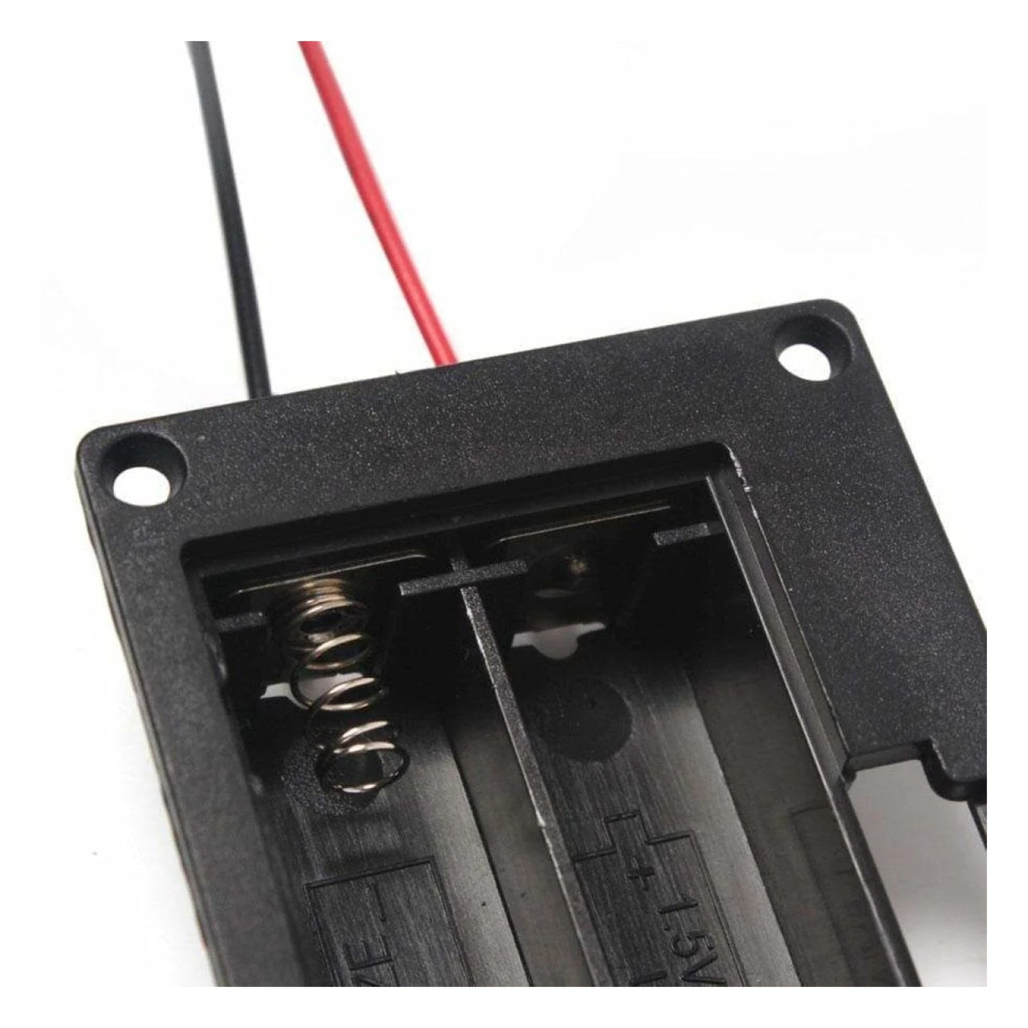 1x 2AA Panel Mount Battery Holder 3V 2x1.5V Cover Black 2xAA - - Asia Sell