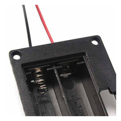 1x 2AA Panel Mount Battery Holder 3V 2x1.5V Cover Black 2xAA - - Asia Sell