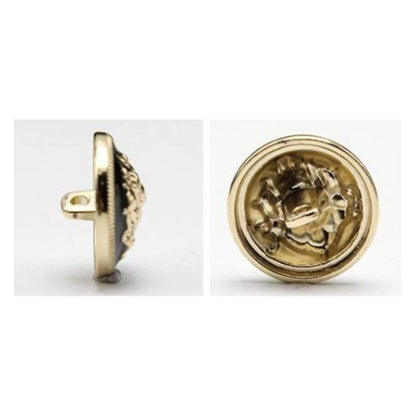 2-6pcs Lion Brooch for Jacket Blazer Uniform Sport Coat Clothing 10-25mm Metal - 2x Silver Black 15mm - Asia Sell