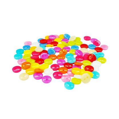 20/100/1000/2000/5000pcs Stars Flowers Shaped 6mm Buttons Kid's Clothing Sewing Mixed Shapes Crafts