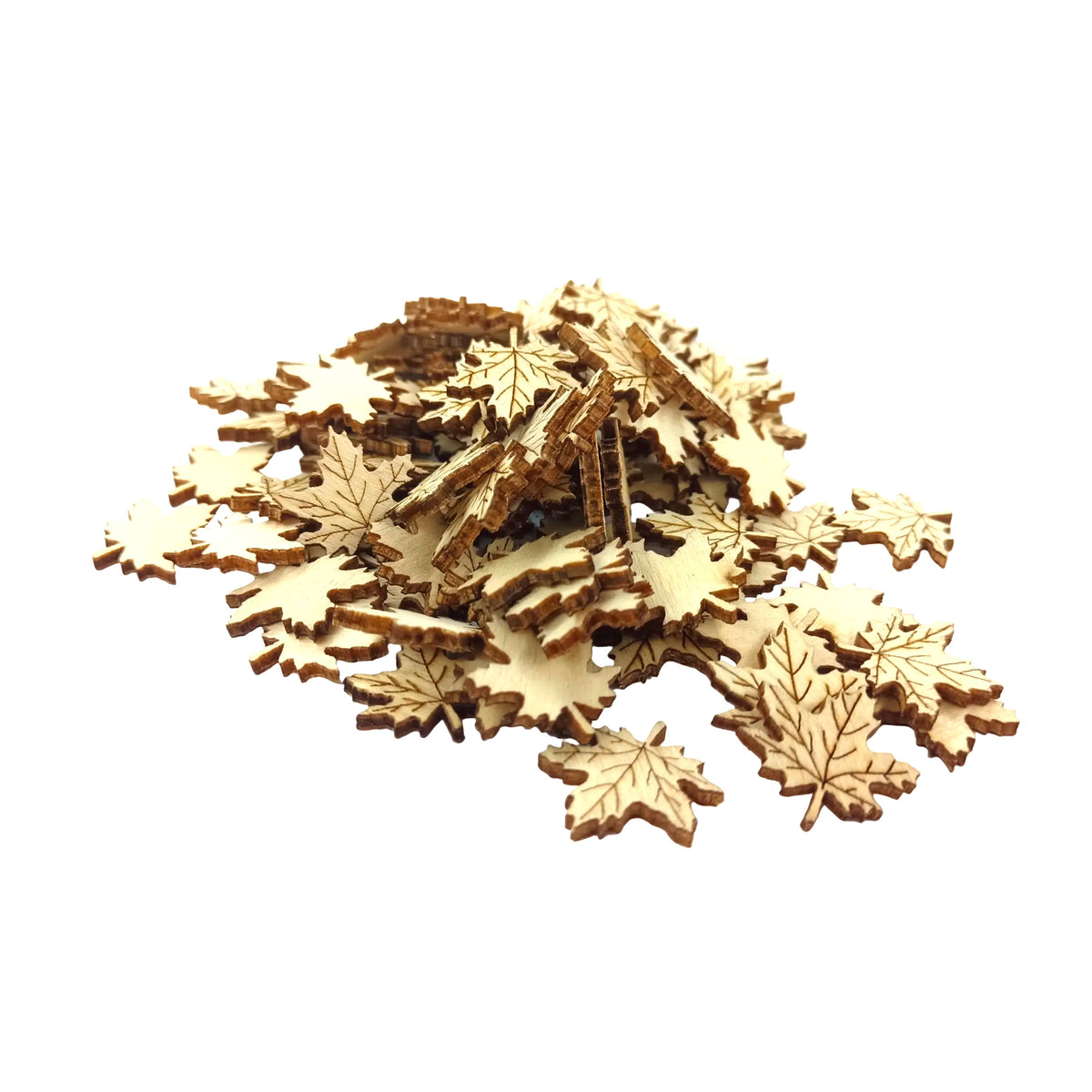 20-100pcs 18.5mm Maple Leaves Wood Diy Crafts Home Ornament Decorations Scrapbooking