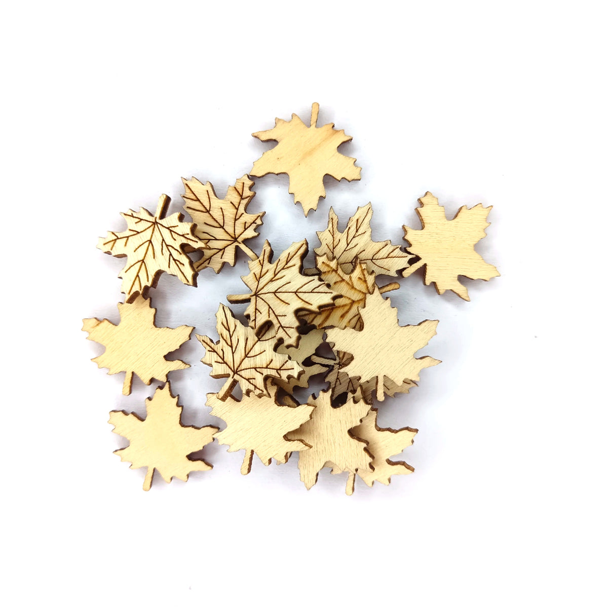 20-100pcs 18.5mm Maple Leaves Wood Diy Crafts Home Ornament Decorations Scrapbooking