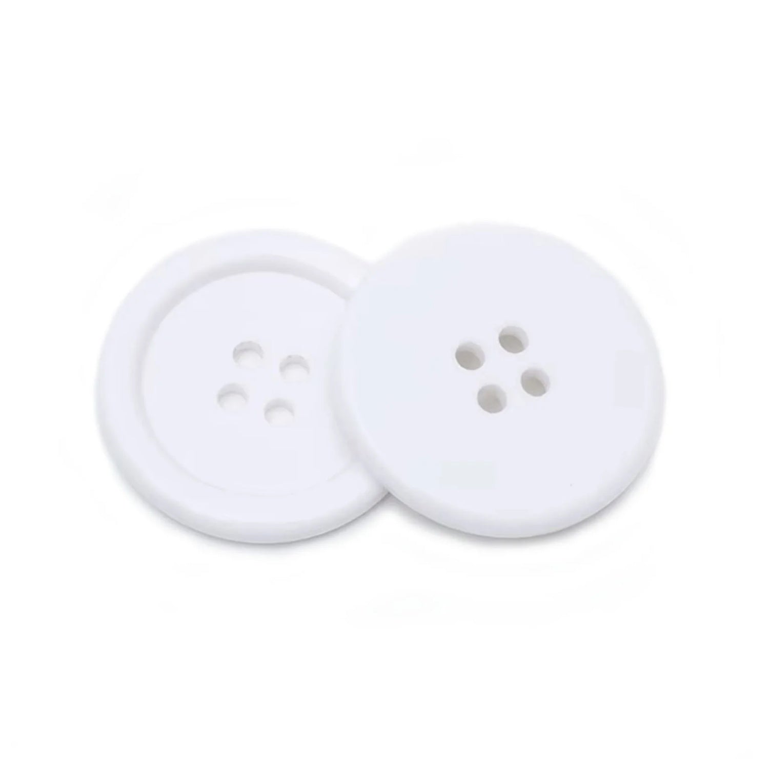 20-160pcs Buttons 25mm 4-Hole Round Shape Plastic Resin Holes Sewing DIY - White | Asia Sell