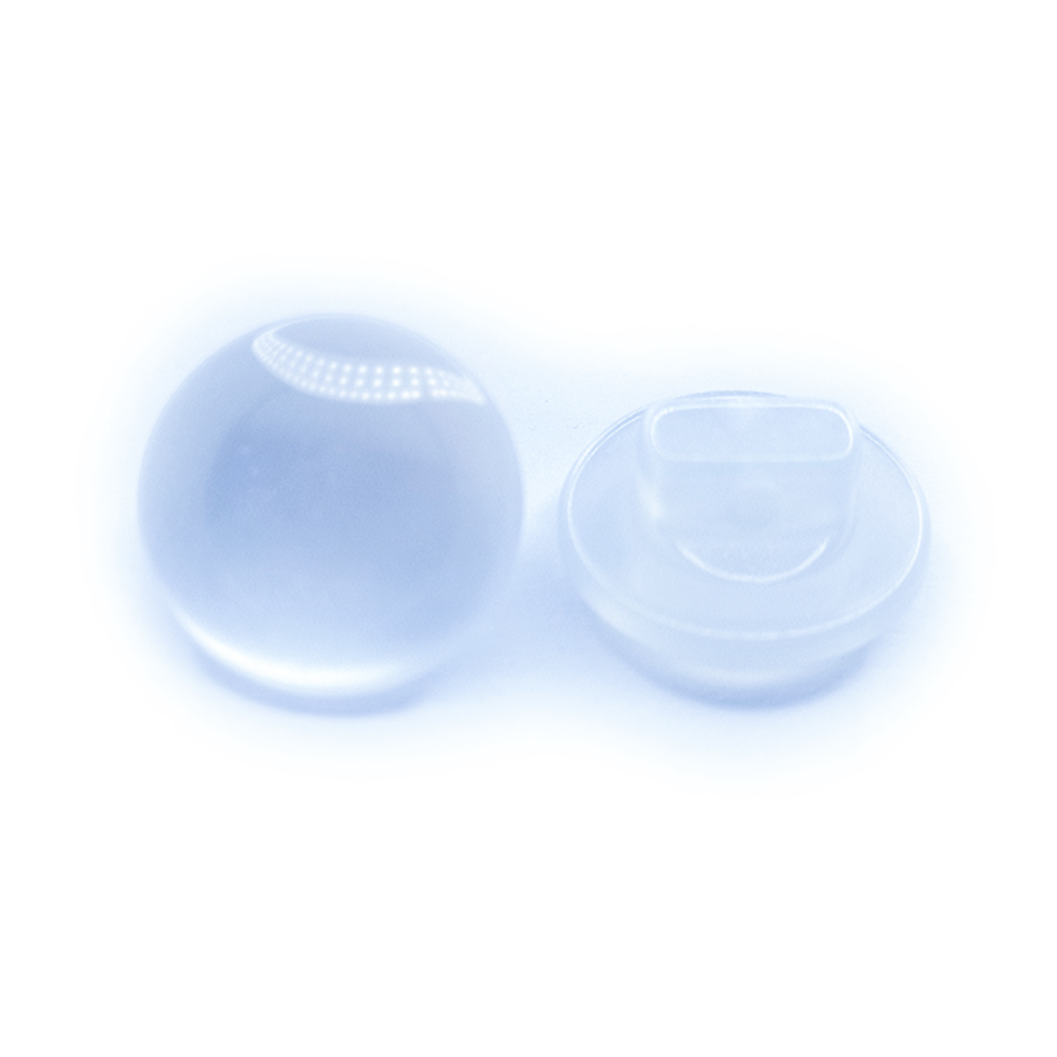 20-40pcs Acrylic Sewing Buttons Scrapbooking Round Transparent Shank Loop Blue Grey