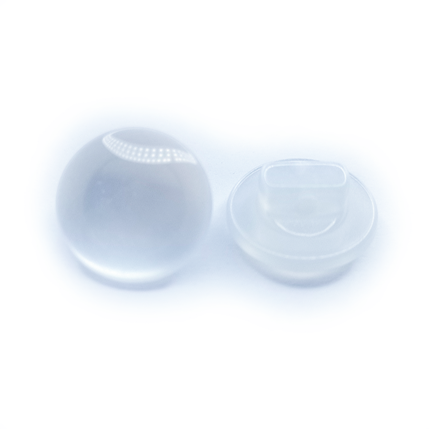 20-40pcs Acrylic Sewing Buttons Scrapbooking Round Transparent Shank Loop Light Blue Grey