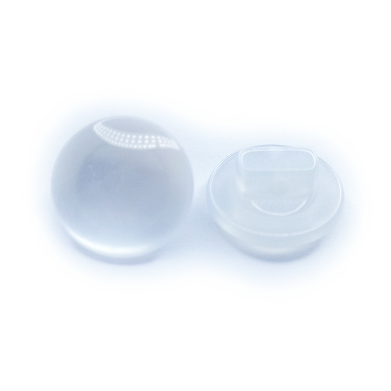 20-40pcs Acrylic Sewing Buttons Scrapbooking Round Transparent Shank Loop Light Blue Grey