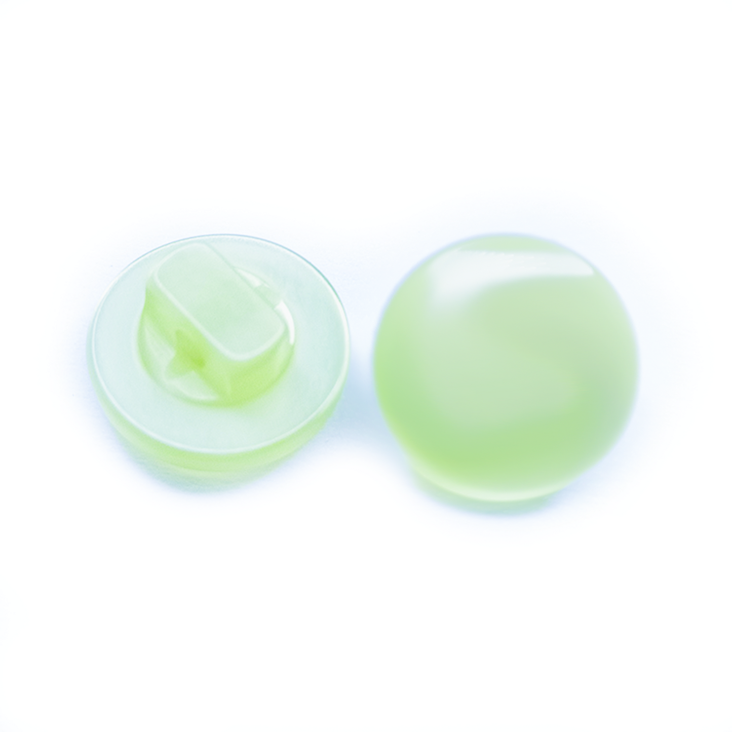 20-40pcs Acrylic Sewing Buttons Scrapbooking Round Transparent Shank Loop Light Yellow Green