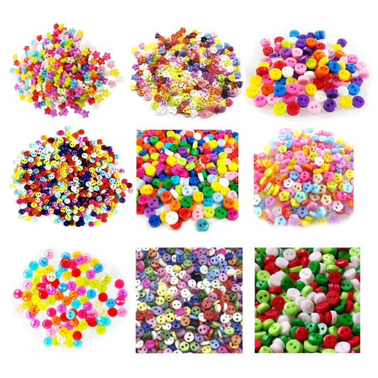 20-5000pcs Stars Flowers Shaped 4mm 6mm Buttons Kid's Clothing Sewing Mixed Shapes Crafts | Main image | Asia Sell