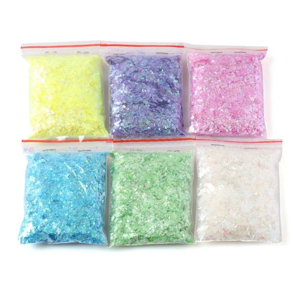 200g Holographic Nail Decoration Flakes Glitter DIY Nail Art 3D Sequin - Gold - - Asia Sell