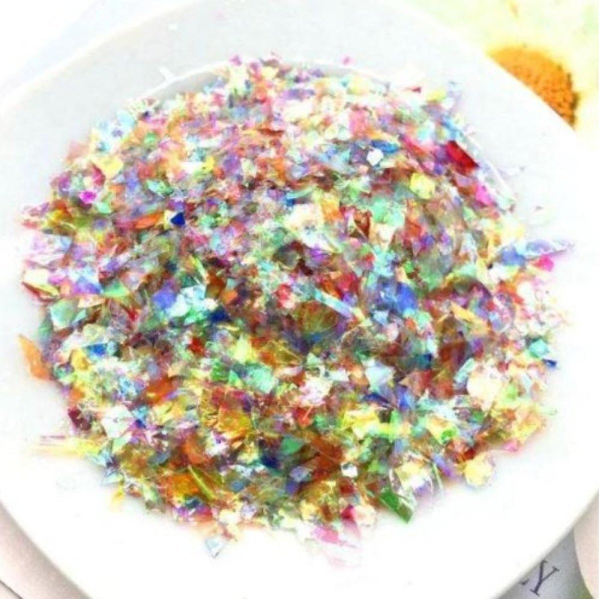 200g Holographic Nail Decoration Flakes Glitter DIY Nail Art 3D Sequin - Multicolour - - Asia Sell