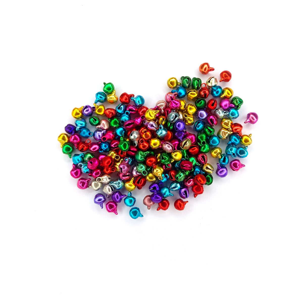 200g 6mm 8mm 12mm Mixed Aluminum Jingle Bells Charms Lacing Bell Christmas DIY Jewelry Making Crafts