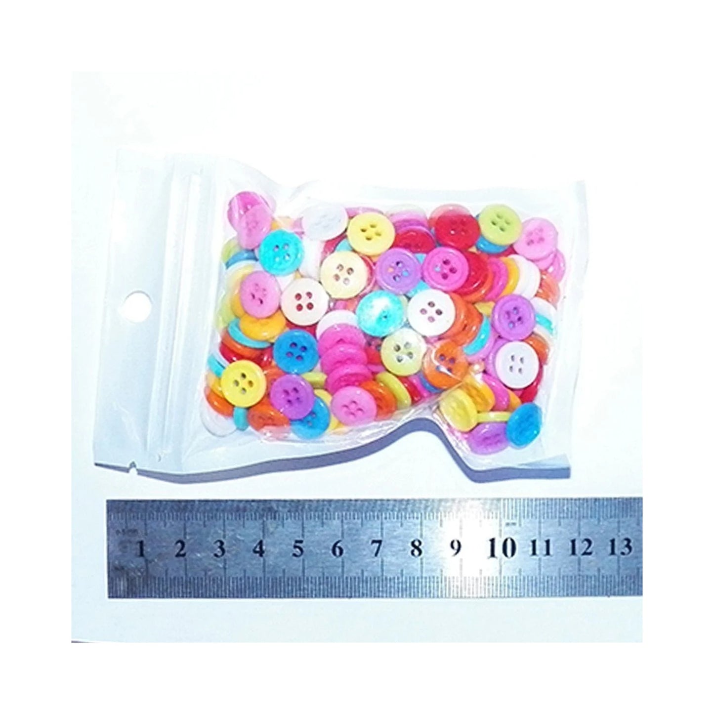 200pcs 11mm Resin Buttons Mixed Colours 4-Hole Button DIY - - Asia Sell