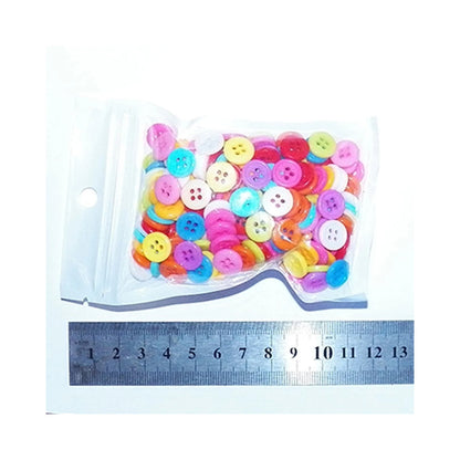 200pcs 11mm Resin Buttons Mixed Colours 4-Hole Button DIY - - Asia Sell
