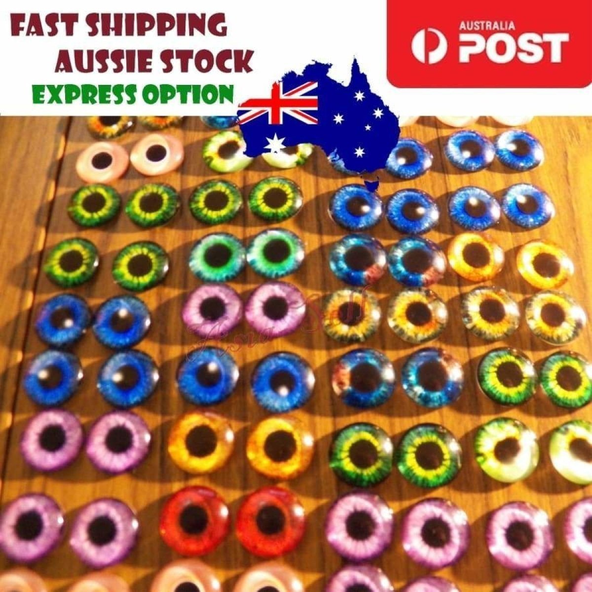 200pcs 16mm Eyeballs Glass Dolls Eyes Eye Balls DIY Crafts - Asia Sell