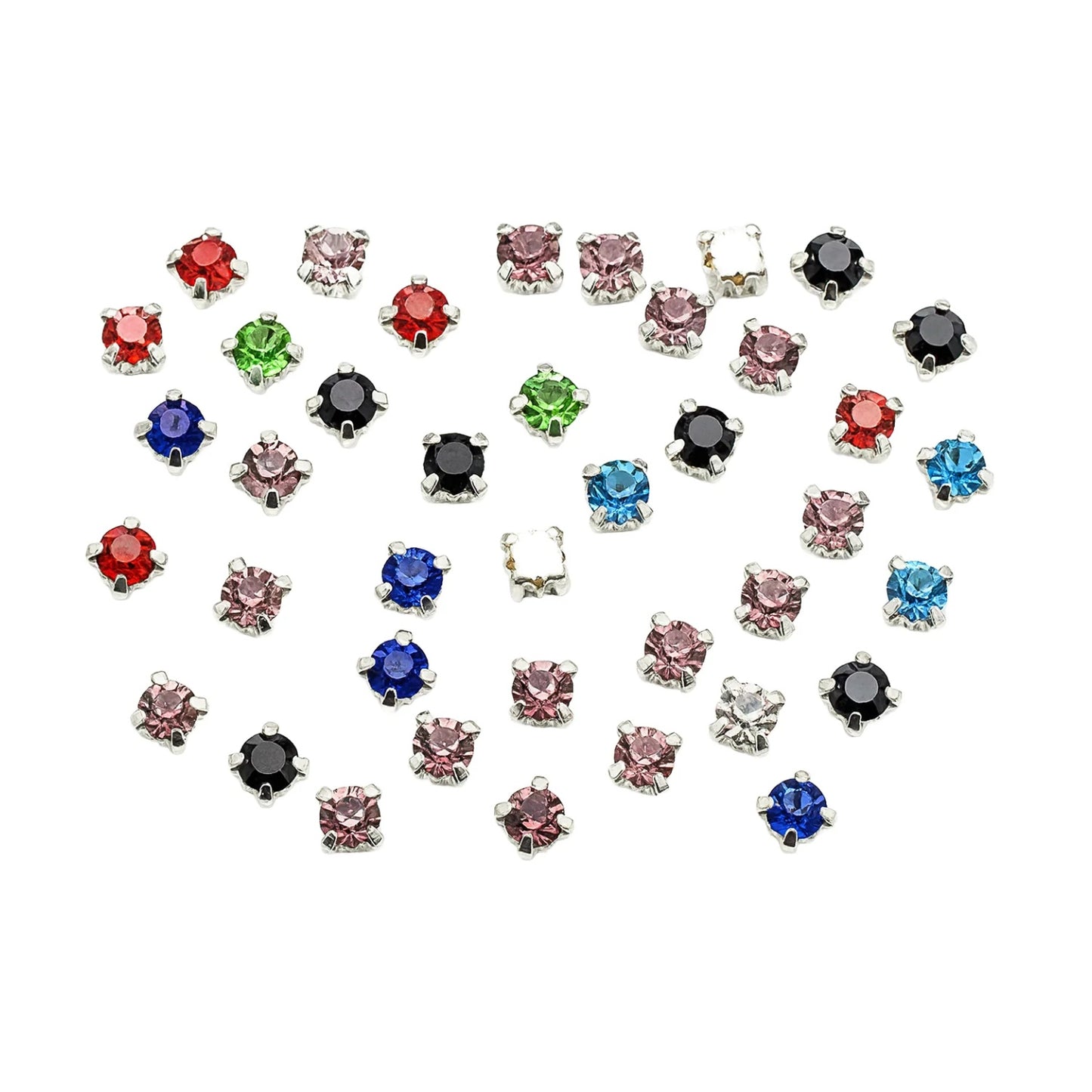 200pcs 4mm ss16 Glass Silver Rhinestones Crystals Clothing Sewing Accessories - Asia Sell