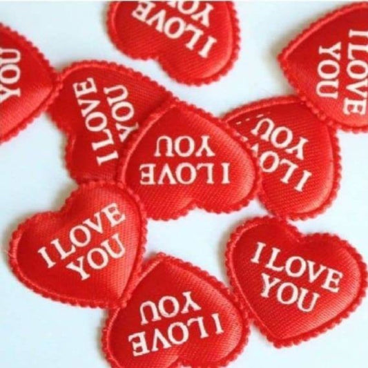 200pcs Fabric Heart 3 x 2.7cm Love you Wedding Party Confetti Table Decorations - Asia Sell