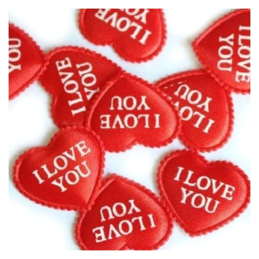200pcs Fabric Heart 3 x 2.7cm Love you Wedding Party Confetti Table Decorations - - Asia Sell