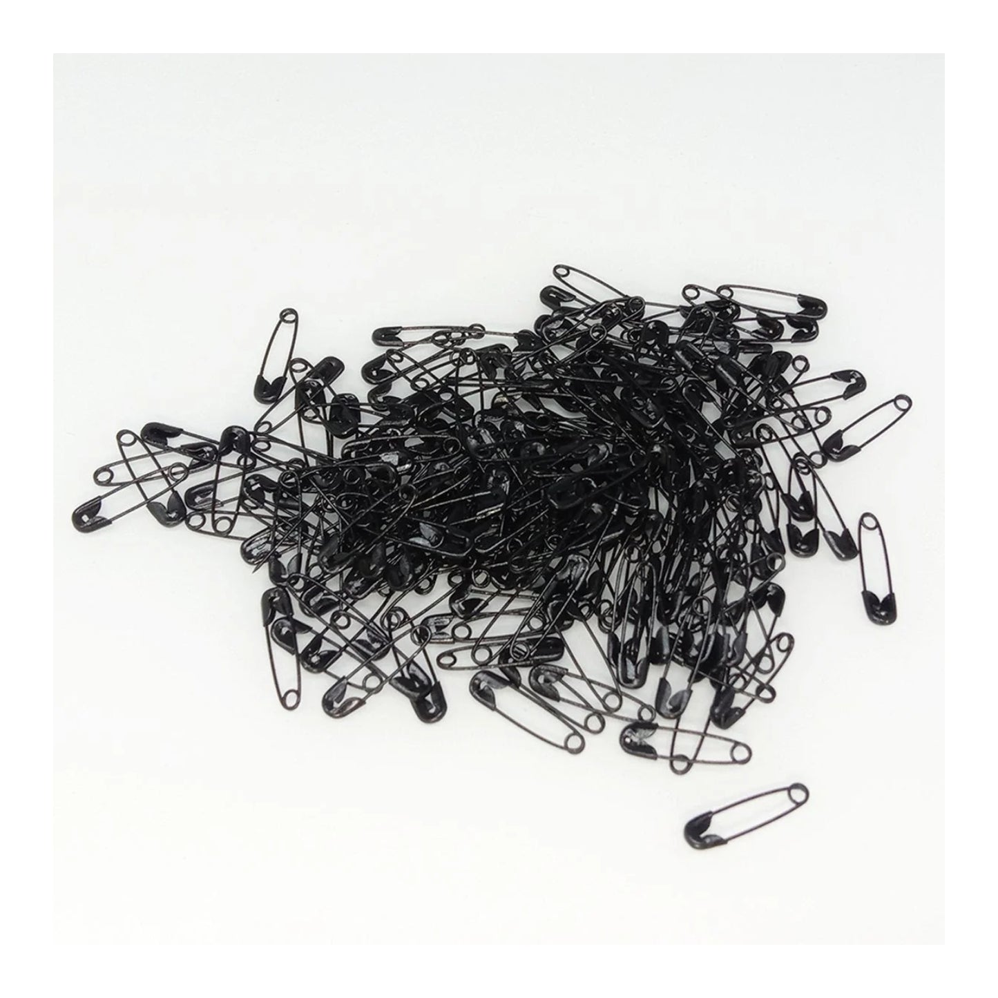 200pcs Mini Safety Pins 18mm Black/Gold/Silver for Jewelry Clothes Accessories - Black - Asia Sell