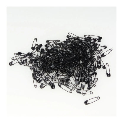 200pcs Mini Safety Pins 18mm Black/Gold/Silver for Jewelry Clothes Accessories - Black - Asia Sell