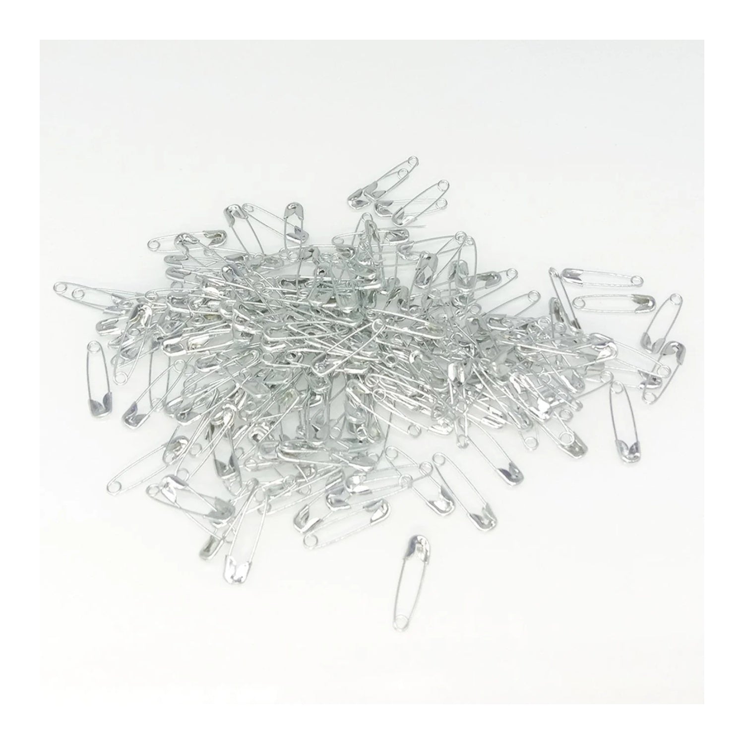 200pcs Mini Safety Pins 18mm Black/Gold/Silver for Jewelry Clothes Accessories - Silver - Asia Sell