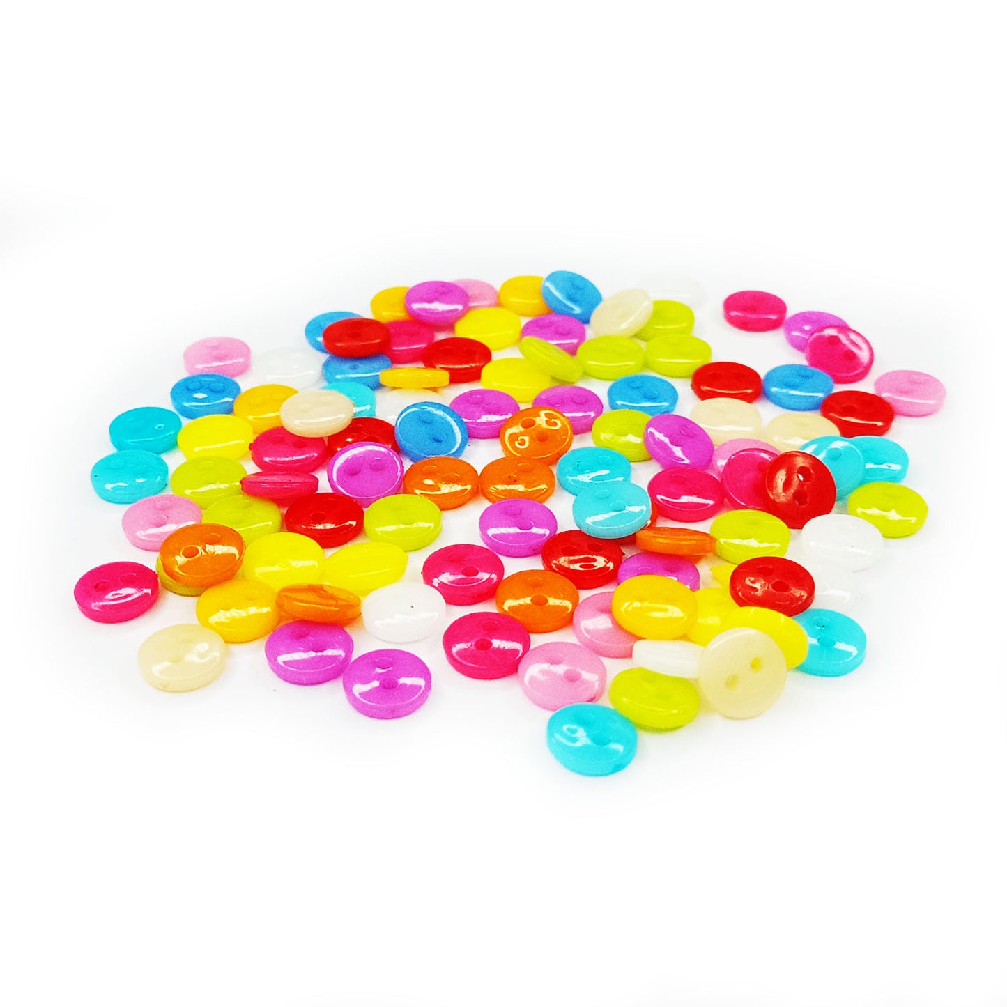 500pcs 2 Hole Children's Baby's Clothing Buttons 7.5mm Round Colourful