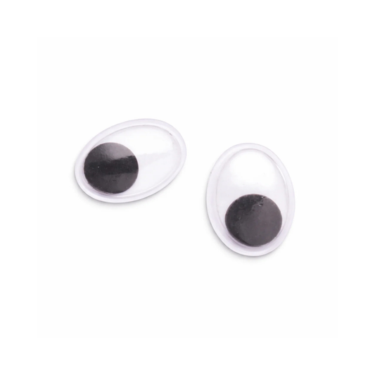 200pcs Dolls Joggle Eyes 10mmx8mm Oval Adhesive Backing Doll Teddy Googly Boggle Plastic - Asia Sell