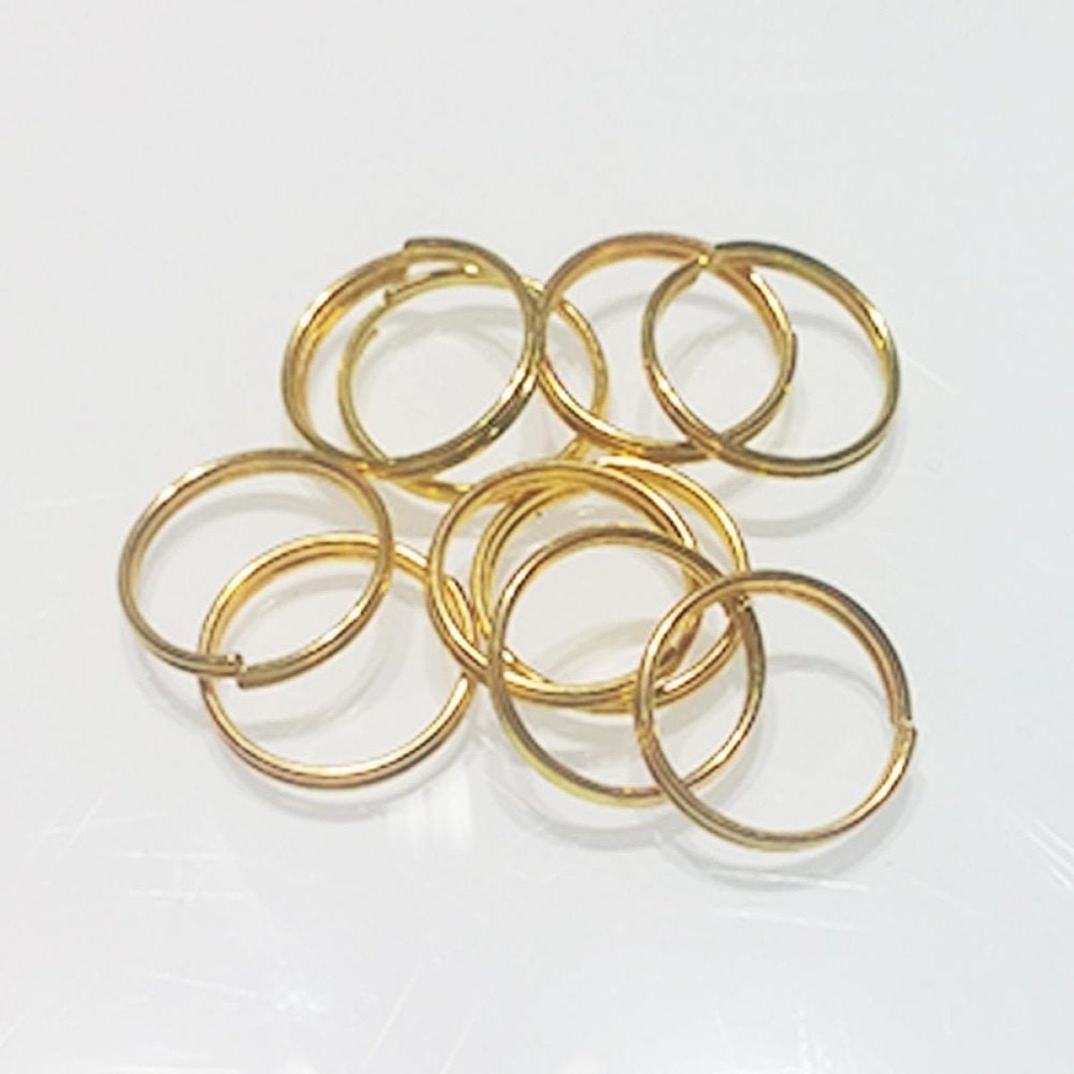 200x 12mm Gold Split Key Rings Small Keyrings Keys Double Loops Fashion - - Asia Sell