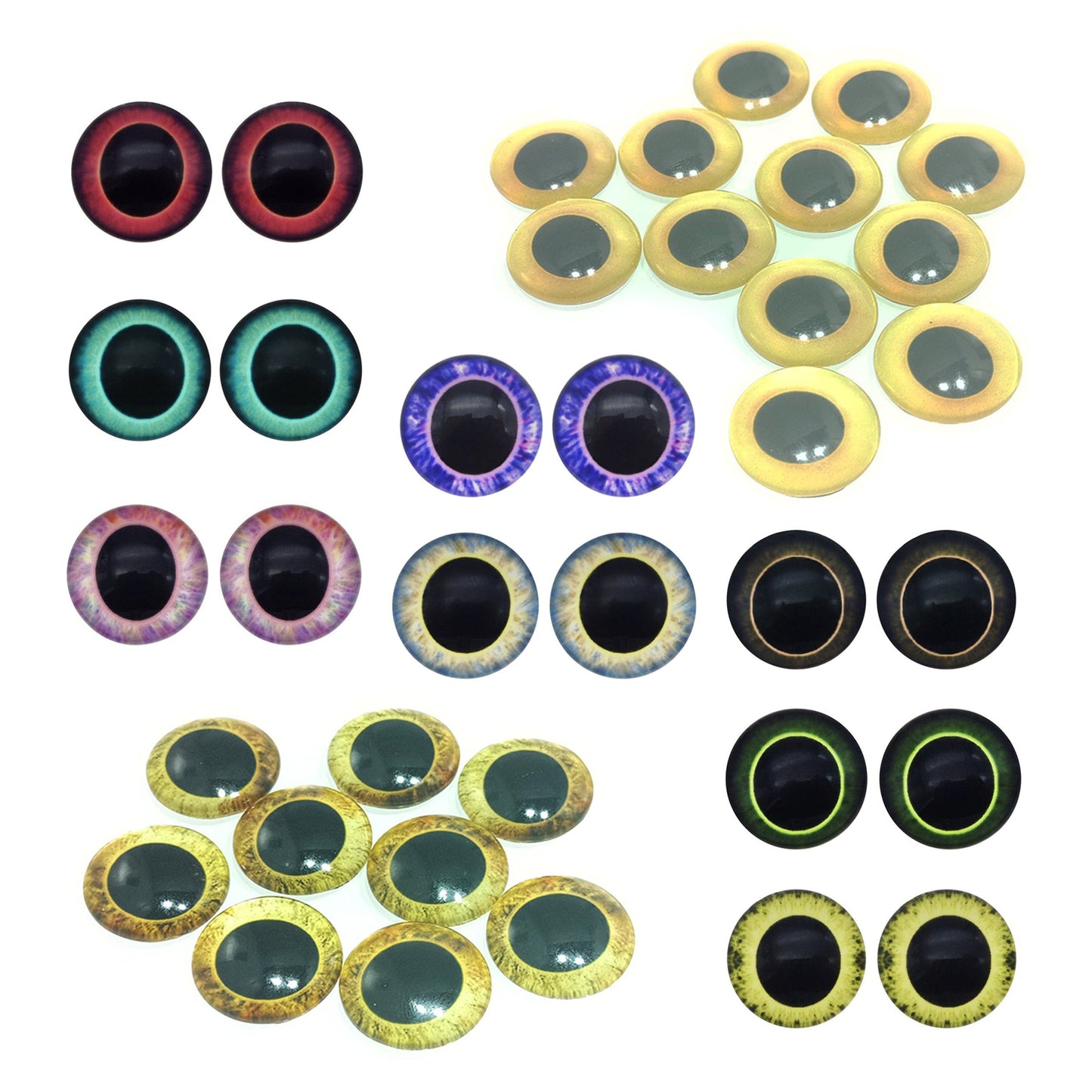 10/40pcs 20mm Doll Owl Animal Glass Eyes Large Pupils Glass Cabochon