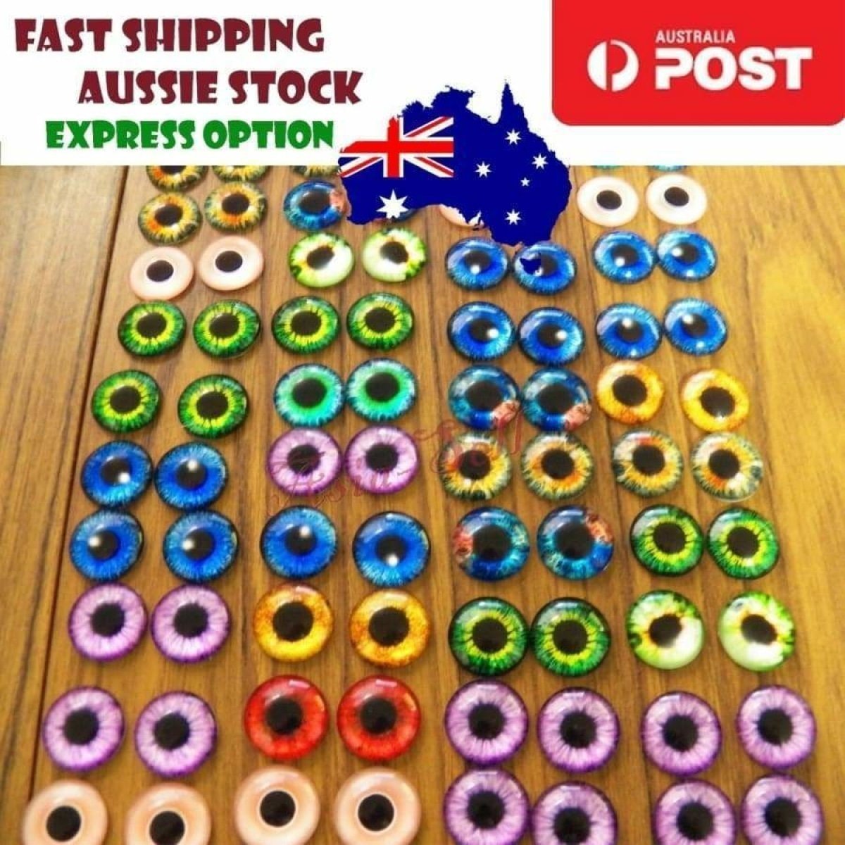 20pcs 10mm Eyeballs Eye Balls Glass Dolls Eyes DIY Crafts - Asia Sell - - Asia Sell