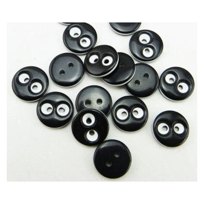 20pcs 12.5mm 2/4 Hole Buttons Mixed Colour Children's Clothing Sewing - Black & White 2 - Asia Sell