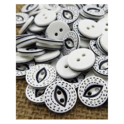 20pcs 12.5mm 2/4 Hole Buttons Mixed Colour Children's Clothing Sewing - Black & White - Asia Sell