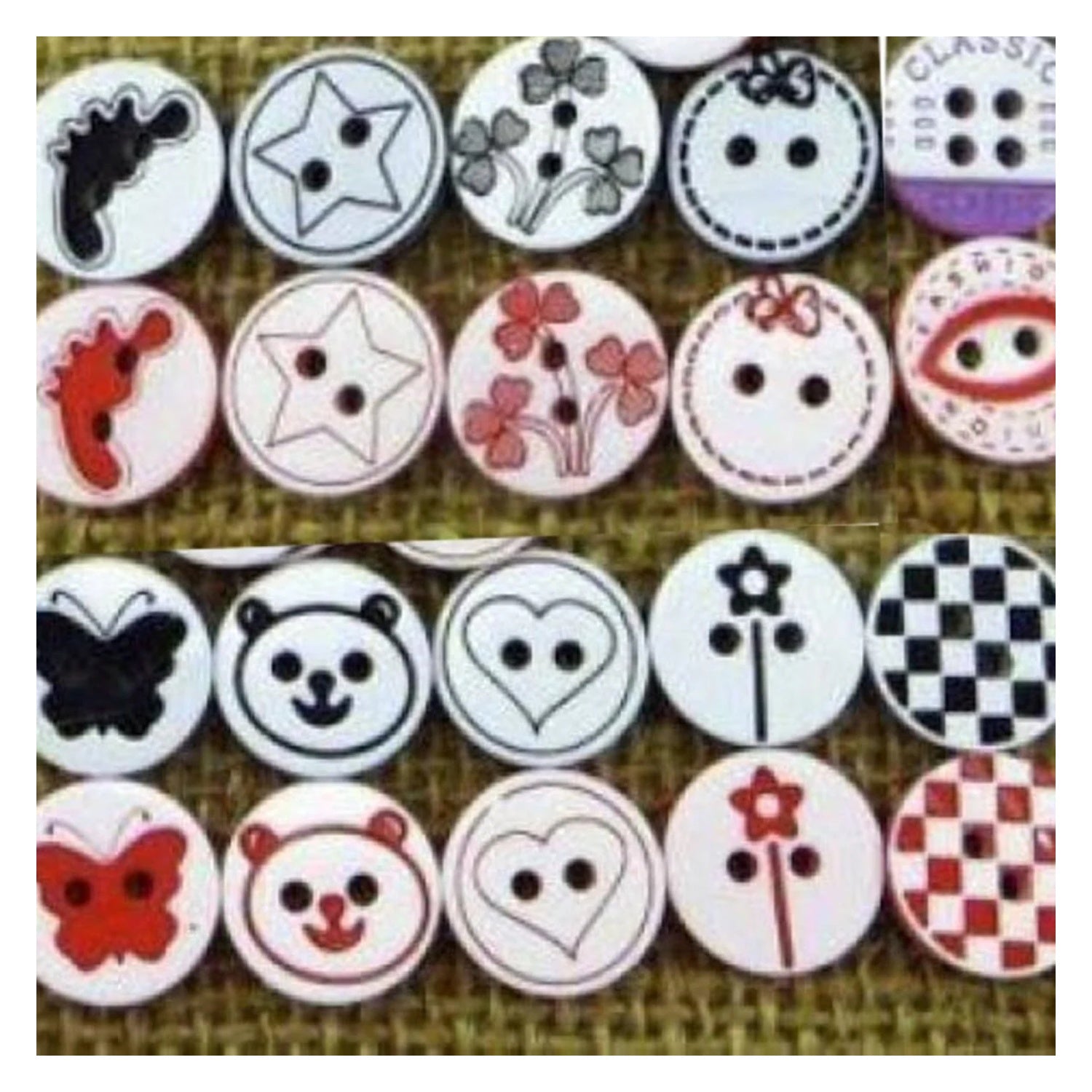 20pcs 12.5mm 2/4 Hole Buttons Mixed Colour Children's Clothing Sewing - Mixed - Asia Sell