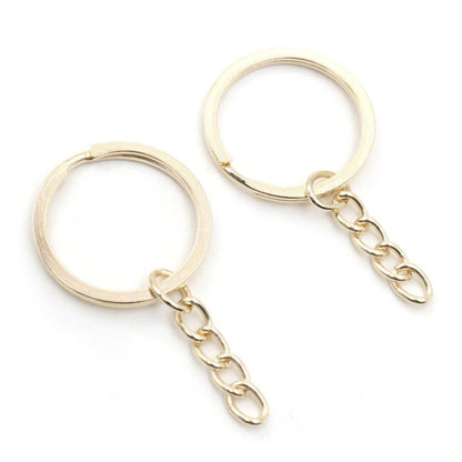 20pcs 28mm Gold Ancient Keyring Keychain Split Ring Chain Key Rings Key Chains - Antique Bronze - Asia Sell