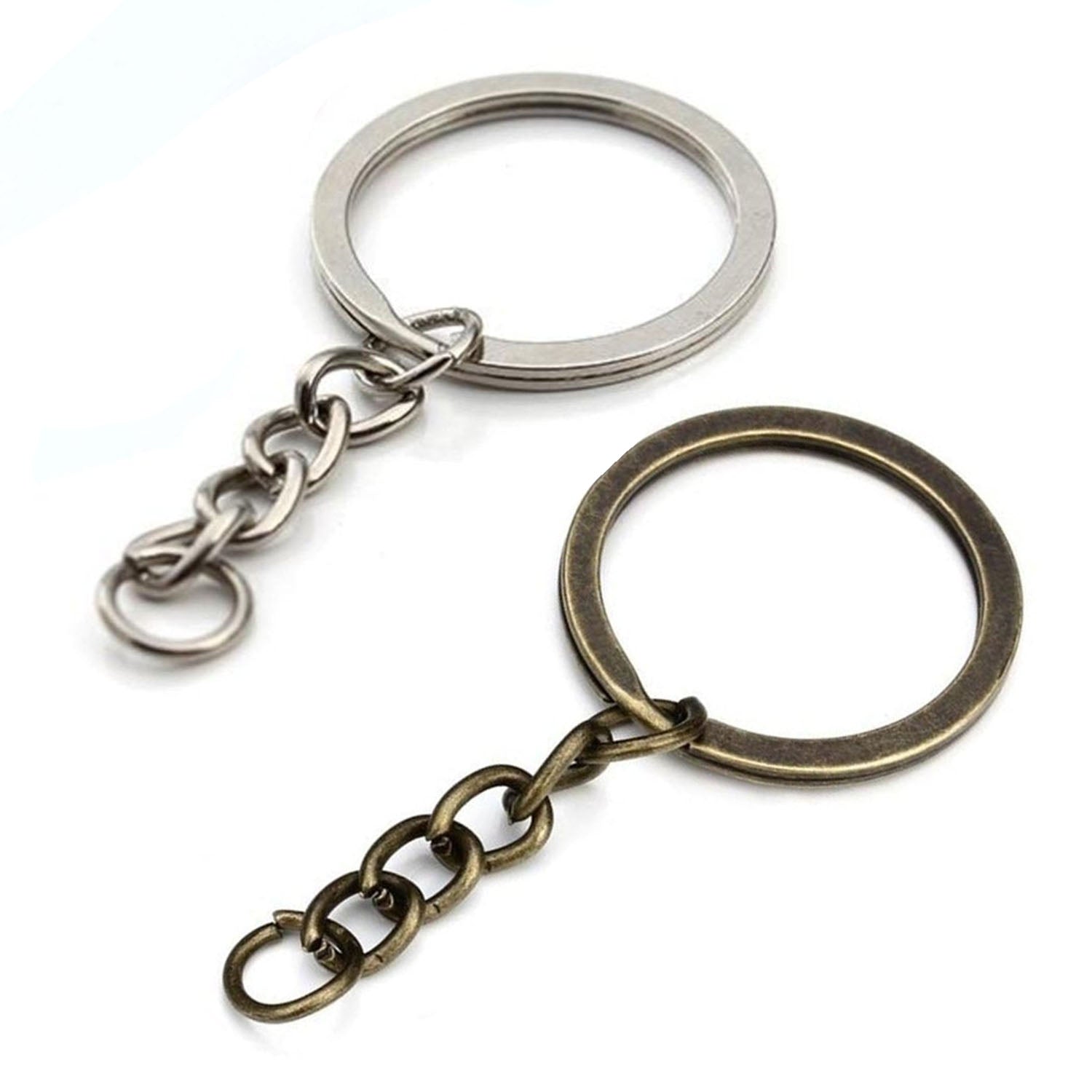 20pcs 28mm Gold Ancient Keyring Keychain Split Ring Chain Key Rings Key Chains - Asia Sell