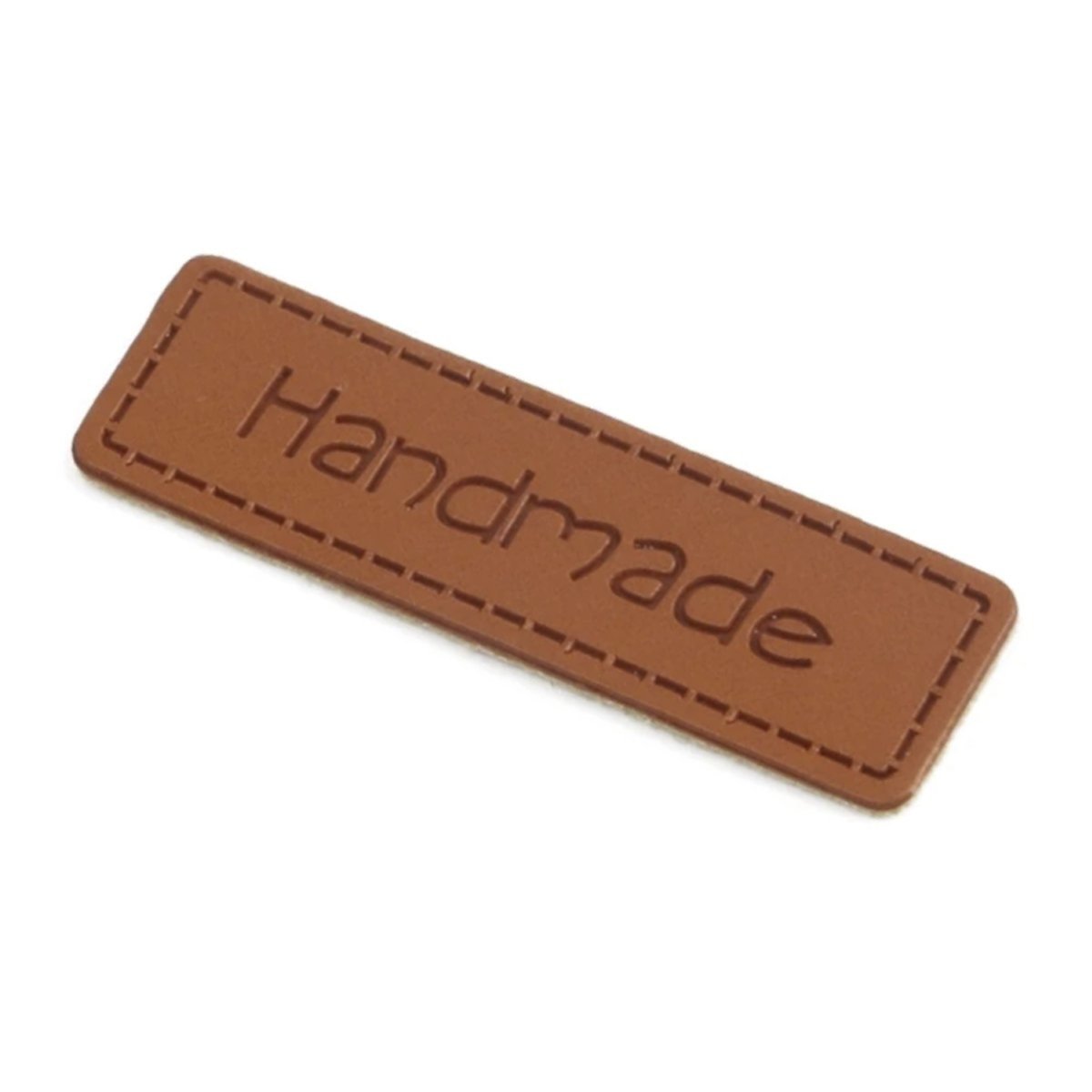20pcs 50mm Handmade Labels for Clothing Tags Sewing Labels Faux Leather Clothes Bags DIY - No holes - Asia Sell